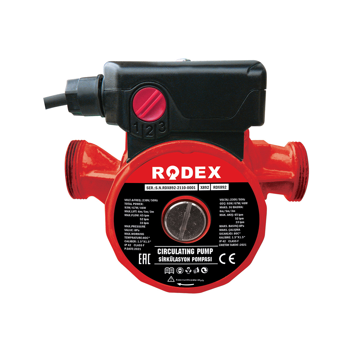 RDX892 Sirkülasyon Pompası